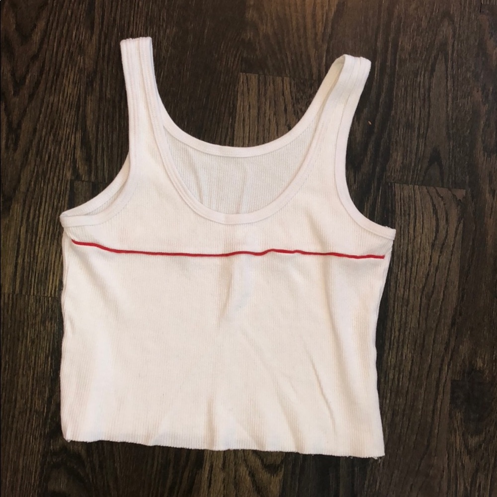 Brandy White Crop Tank